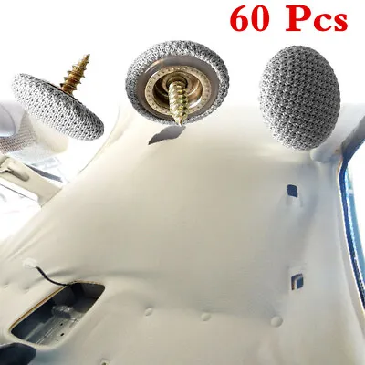 60Pcs Car Roof Interior Ceiling Repair Sagging Headliner Repair Clip Pins Rivet • £12.54