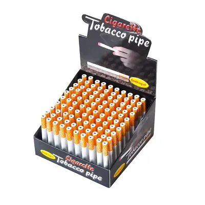 LOT OF 100 PCS (1 Box 100 Ct.) One Hitter Metal Cigarette Pipe 3  • $65
