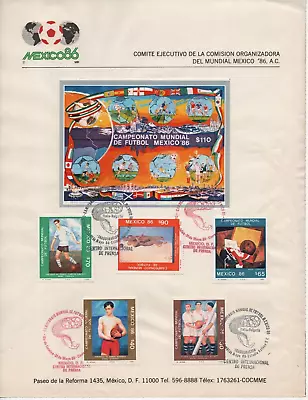 Mexico Stamp CTO 1986 World Cup Sheet Look Thoroughly Scan Combine Shipping • $2.50