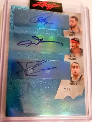 2023 Leaf Magnificence STEPHEN CURRY IVERSON PARKER MARBURY FRANCIS Auto /5 • $699.99