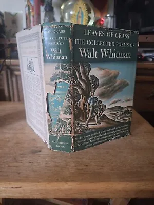 1942 Leaves Of Grass The Collected Poems Of Walt Whitman With Orginal Dj Hc Book • $25