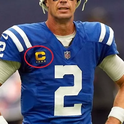 $14.99 • Buy 2022 Indianapolis Colts Matt Ryan QB 4⭐⭐⭐⭐Star Stick Blue Captains GOLD C-PATCH