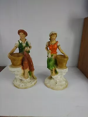 Vintage 1975 Set Of Universal Statuary Dutch Figurines No. 821 823 Chicago ILL • $45.50