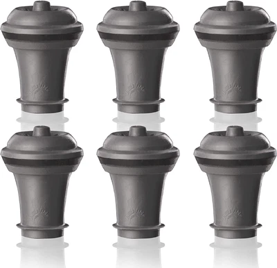 $27.88 • Buy Vacu Vin Wine Saver Vacuum Stoppers - Set Of 6, Gray, For Wine Bottles - Keep Wi