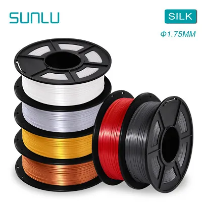【Buy 2 Get 1 FREE】SUNLU 1.75mm PLA+ Silk 3D Printer Filament 1KG Shiny Tough  • $32.63