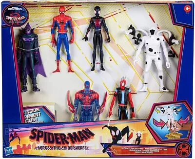 Spider-man Across The Spider Verse 6 Figure Set Ultimate Showdown Punk 2099 NEW • £41.99