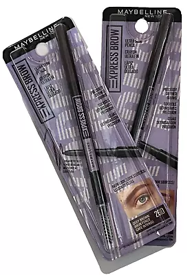 Maybelline Brow Ultra Slim Eyebrow Definer Pencil DEEP Brown 260 2 PACK • $18.99