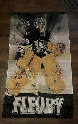 Pittsburgh Penguins Marc-Andre Fleury Fabric Banner Flag SGA Civic Arena • $50