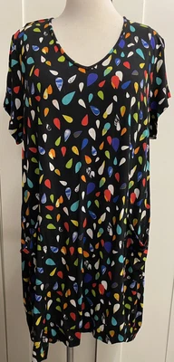 $27 • Buy TS TAKING SHAPE Coloured Drop Print Stretch Tunic Dress Size L 20