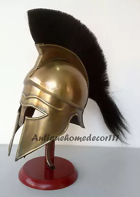 Halloween 300 Spartan Greek Corinthian Helmet Hat Costume Larp Role Play Costume • $140.51