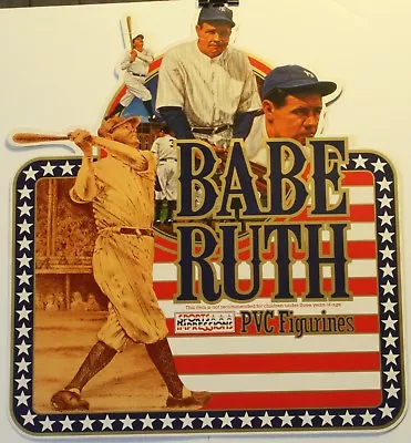 1992 Babe Ruth Sports Impressions PVC Figurines 12 X 13 1/2  Promo Sign Poster • $9.95