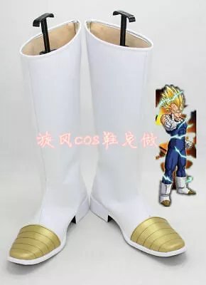 Dragon Ball Z Vegeta Halloween White Long Cosplay Shoes Boots  • $27.54