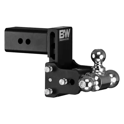 Class 4 Tow & Stow Adjustable 5  Drop Black Tri-Ball Mount For 3  Receivers • $359