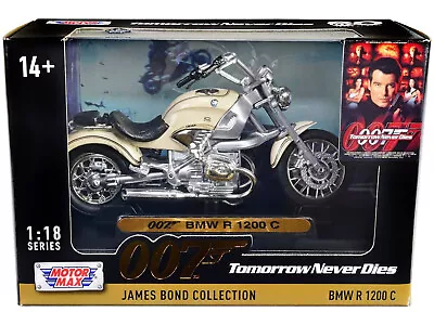 Bmw R 1200 C James Bond 007  Tomorrow Never Dies  1:18 Motorcycle Motormax 79845 • $9.95