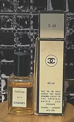 Vintage CHANEL No 5 Eau De Parfum 45ML Splash Extremely Rare Original Box • £80