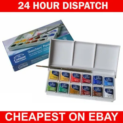 £11.99 • Buy Winsor And Newton Cotman Watercolour Set Sketchers Pocket Box 12 Half Pans