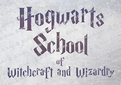 Hogwarts School STENCILS HS 4 Sizes Harry Potter Furniture SUPERIOR 250 MYLAR • £5