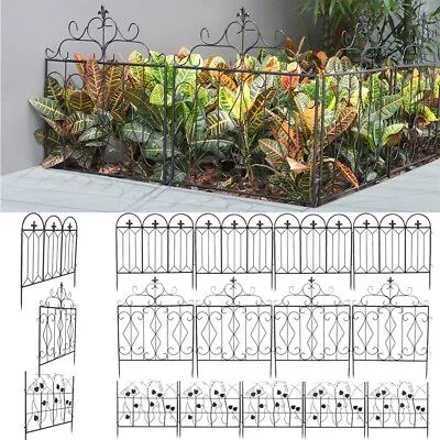 5PCS Metal Garden Lawn Grass Edging Picket Border Panel Wall Fence Path Flowers • £52.91