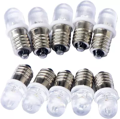 10Pcs E10 Screw DC12V Warm White Spot Led Bulb Light Lamps +10Pcs E10 Base (DC12 • $15.28