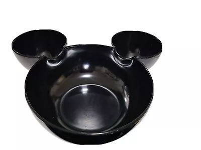 Zak Designs Disney Mickey Mouse Head Chip Dip Bowl Black Plastic Serving Ears • $10.42