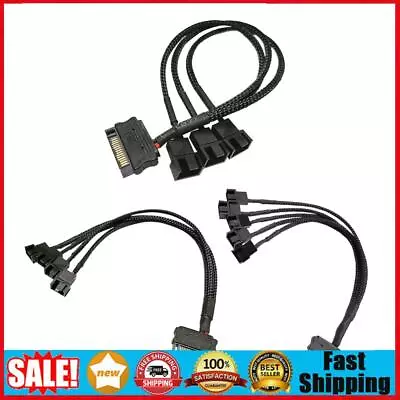 PC 1 To 3 4 5 4-Pin Cooling Fan Hub Splitter Cable 12V SATA Power Supply Adapter • $6.59