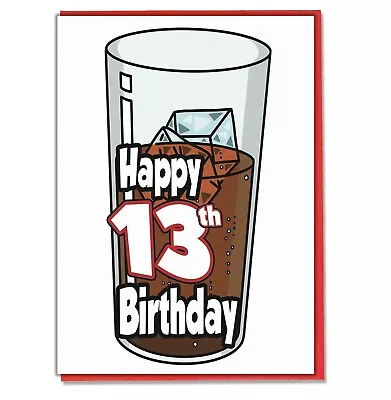 £3.49 • Buy Coke Glass Birthday Card Boys Girls Son Daughter Mum Dad Husband Wife ANY AGE