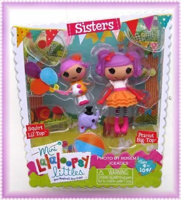 £19.86 • Buy Mini Lalaloopsy SISTERS Doll Set Peanut Big Top & Squirt Lil' Top W/ ELEPHANT