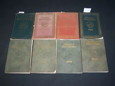 1916-1929 Victor Records Catalogs Lot Of 12 - Softcover - Kd 1044 • $300