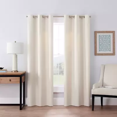 Eclipse Windsor Blackout Windsor Single Curtain Cream Panel 42  X 84  • $15.26