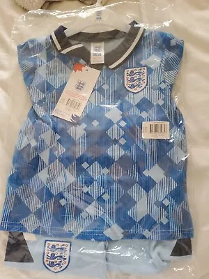 England Football 1990 Retro Third Kit Baby T-Shirt & Shorts Set 18-23 Month New • £14