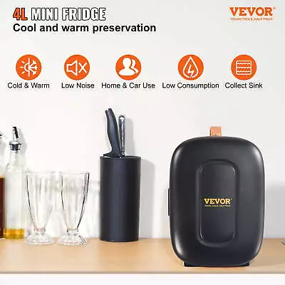 Mini Fridge 4L 6 CansPortable Cooler WarmerSkincare Fridge AC/DC Mini • $28.40