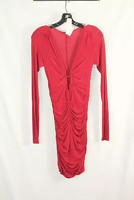 Isabel Marant Jordana Womens Raspberry Ruched Dress #36 $1040 • $174.99