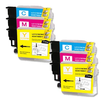 6P CMY Printer Ink Fits Brother LC61 MFC-295CN MFC-490CW MFC-495CW MFC-5490CN • $11.99