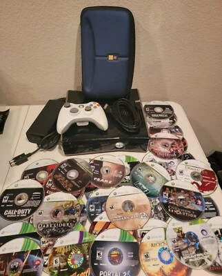 $149.95 • Buy Microsoft Xbox 360 S Slim 250GB 1439 Bundle Controller + 46 Games SEE Demo Vid!