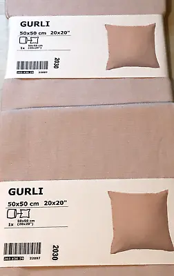 SET OF 2 New Ikea Gurli Cushion Covers In Light Pink 50x50cm 20 X20`' • £9.99