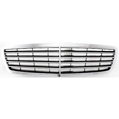 Grille For 2000-2003 Mercedes Benz E320 2003 E500 Chrome Shell W/ Black Insert • $46.53