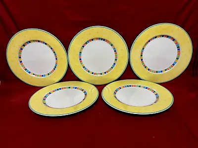 Villeroy & Boch Twist-Alea Limone Set Of 5 Dinner Plates 10 3/4  • $79.95