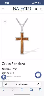 Men's Sterling Silver Chain Necklace With Cross • $190