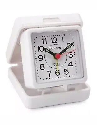 £10.99 • Buy Champion Alarm Clock White Folding Travel Table Small Traditional Luminous Basic