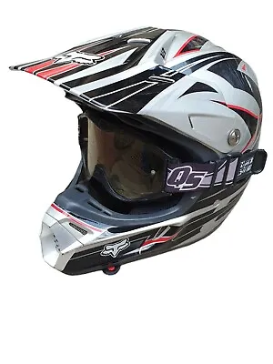 $75 • Buy Fox Racing Helmet V3 Pilot Size Small, Original V3 Bag Included - Pre-owned