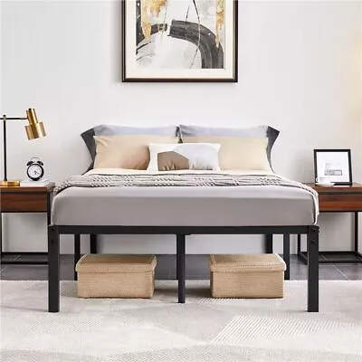 Cal King Bed Frame Heavy Duty Metal Platform Bed Frame Sturdy Steel Slat Support • $97.95