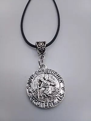 St Christopher Protection Pendant Saint Of Travel Necklace Gift  Jewellery • £4.95