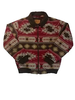 Powder Rivers Panhandle Mens Navajo Jacket Size Large Wool Blend Blanket  • £74.99
