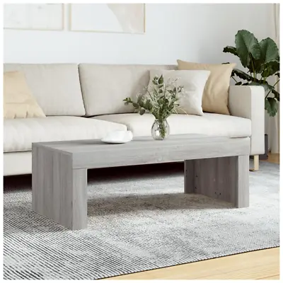 Coffee Table Living Room Engineered Wood Quality 102x50x36 Cm  Grey Sonoma • £34.75