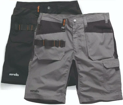 £25.95 • Buy Scruffs Work Shorts TRADE FLEX HOLSTER Shorts Lightweight Slim Fit Grey -Black