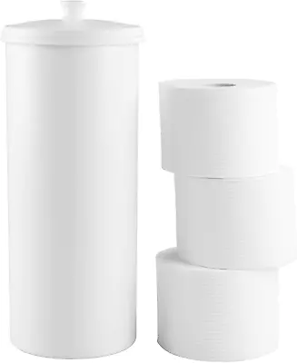 Kent Free Standing Toilet Paper Roll Holder For Bathroom Storage - White • $38.49