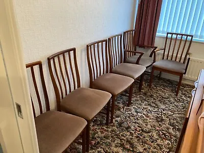 Mcintosh Dining Chairs Set Of 6 Vintage Mid-Century Modern Teak Re-Upholstery • £150