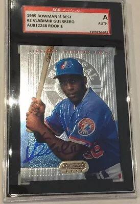 Vladimir Guerrero Signed 1995 Bowman's Best Rookie #2 RC SGC AUTO Authentic HOF • $179.75