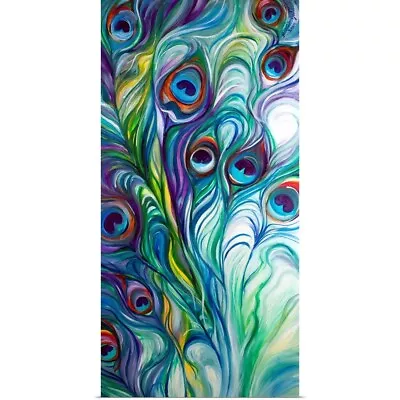 Peacock Abstract Poster Art Print Peacock Home Decor • $29.99