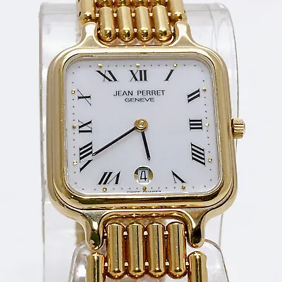 JEAN PERRET Vintage Swiss Movement Sapphire Glass Square YB1004C NOS Watch • $260